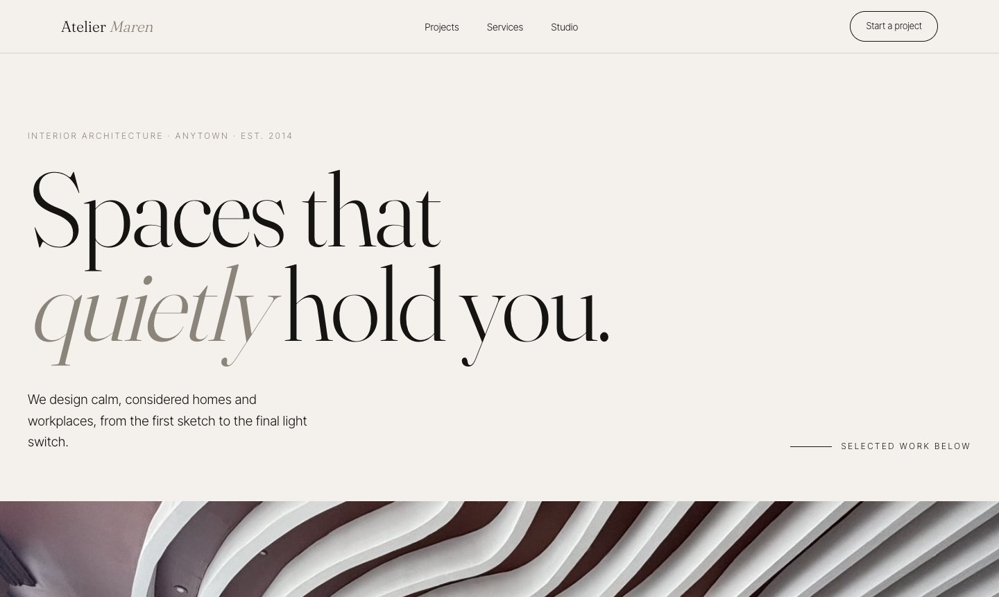 Atelier Maren sample website